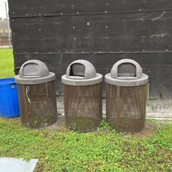 Park Style Trash Cans (inner Bins Needed)