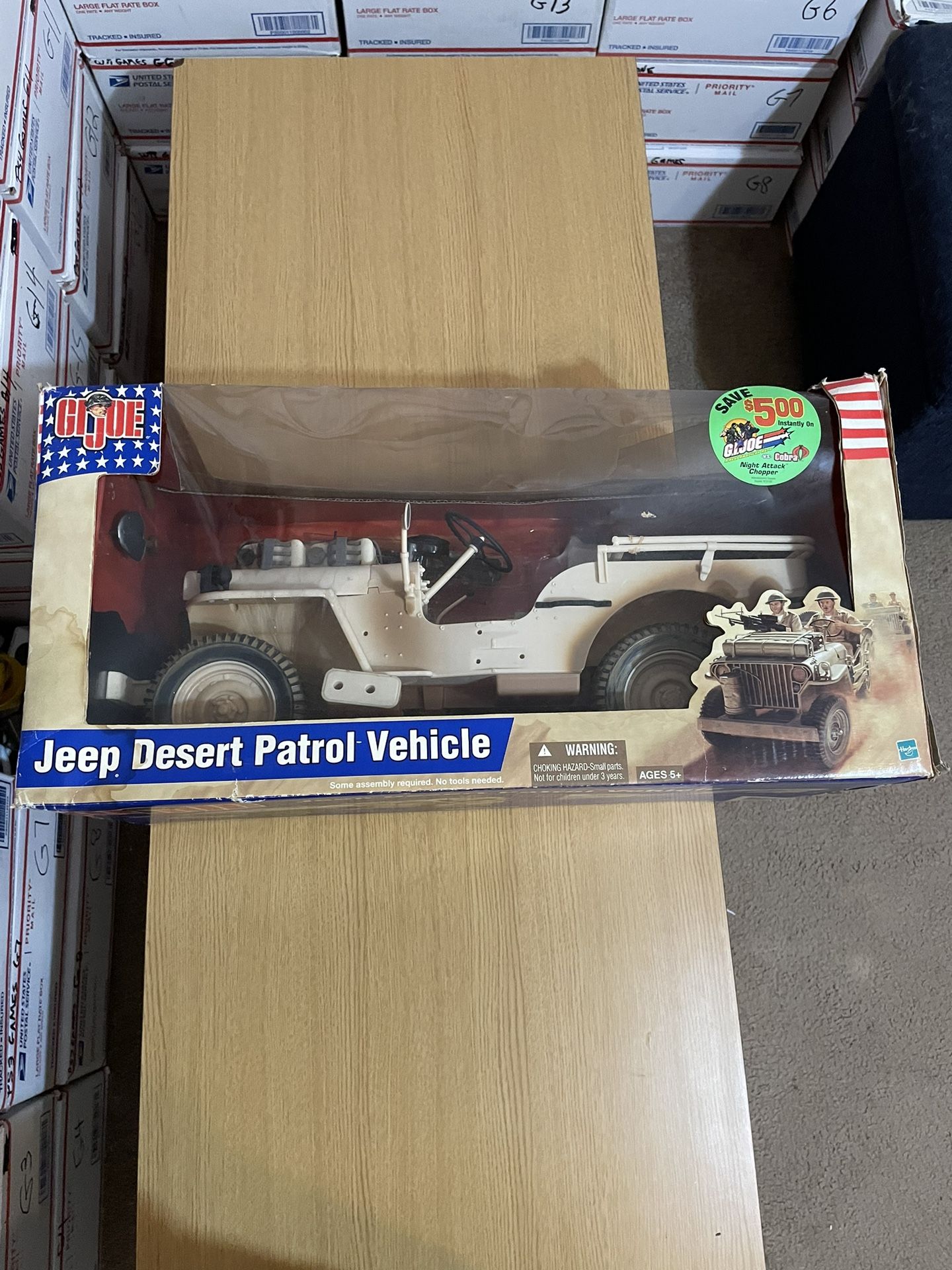GI Joe Jeep Desert Patrol Vehicle Hasbro 2002