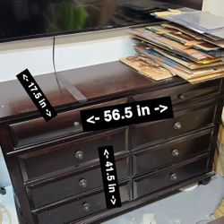 8 Drawer Dresser Cherry Wood 