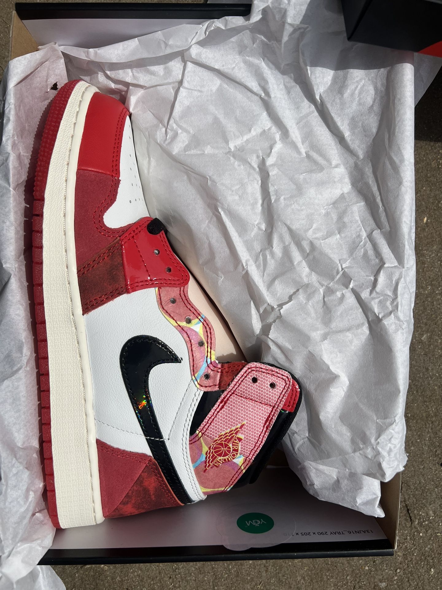 Jordan 1 Spider Man Chicago Red Sz 7 Brand new