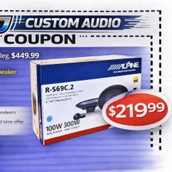 Alpine R Series Car Speakers 1-Set 6" X 9" 2-Way Coaxial Speaker System 300 Watts R-S69C.2 🚨 Payment Options Available 🚨 No Credit Needed 🚨 