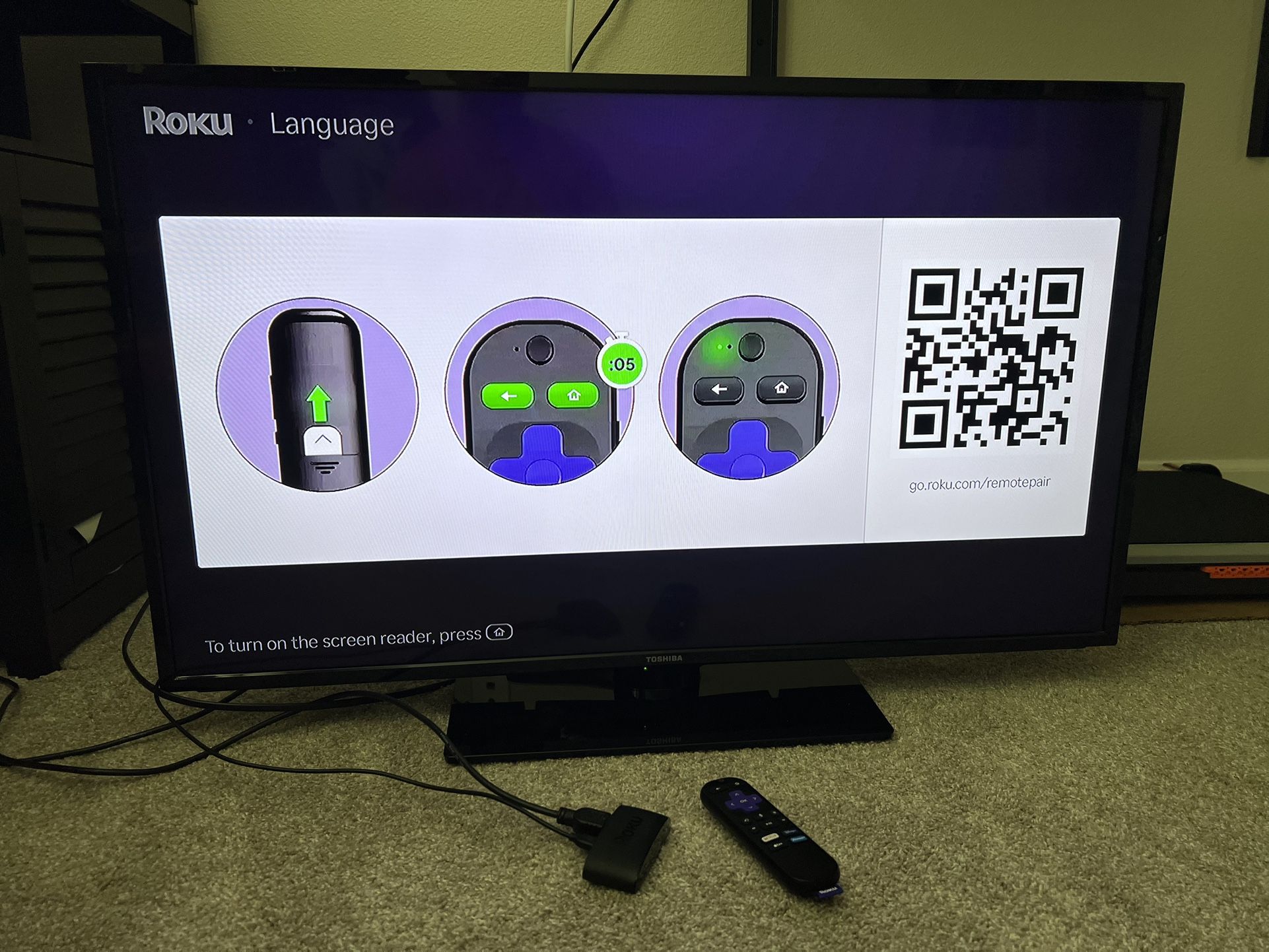 Toshiba 38in TV + Roku