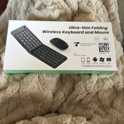  4.4 4.4 out of 5 stars (136) Wireless Bluetooth Keyboard & Mouse Combo, Foldable Mini Portable Typepad for iPad, iPhone, Tablet,Folding Rechargeable 