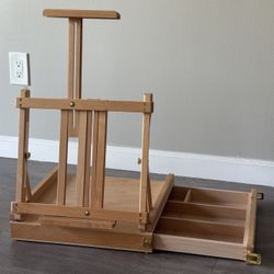 Wooden Tabletop Artist Easel with Storage Drawer – Great Condition