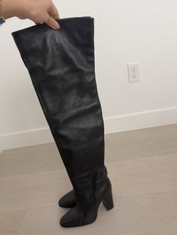Zara Leather High Heeled Dress Boots