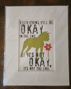 Inspirational Boston Terrier Art Print 10" tall x 8" wide 