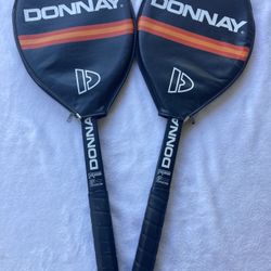 2 Light Vintage Donnay Tennis Racquets