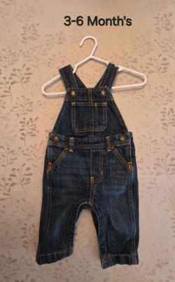 Baby Old Navy Denim Overalls 3-6 Month's