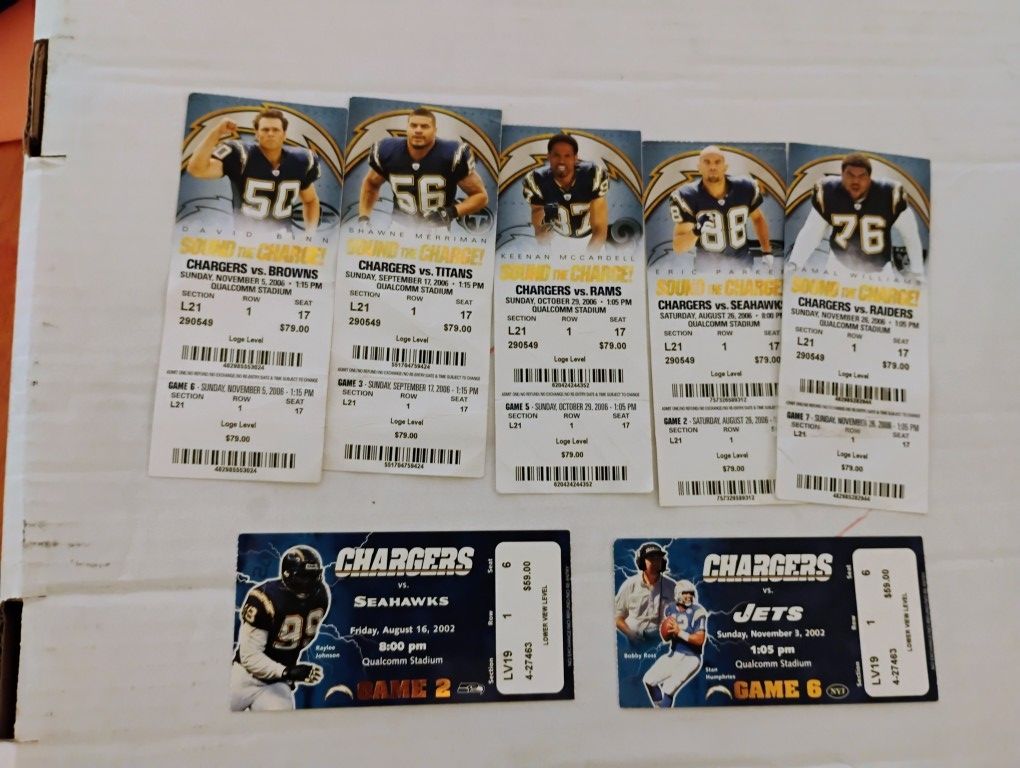 Vintage San Diego Chargers Game Tickets Lot (7)