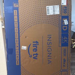 Never Opened, 50 Inch Insignia 4K TV 120$