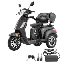151】Heavy Duty 3-Wheel Mobility Scooters for Seniors & Adults, 500lbs Capacity, 21.5 Miles 3-Speed Long Range, 1000W All Terrain Electric Recreational