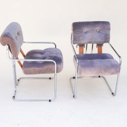 Mid Century Modern 1970's Guido Faleschini for Mariani Italy Corset Chairs Pace Collection