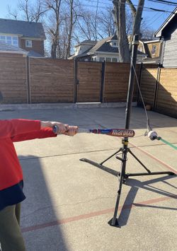 Portable Baseball Training-Station Swing Trainer with Stand