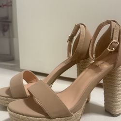 Nude Espadrille Heel 