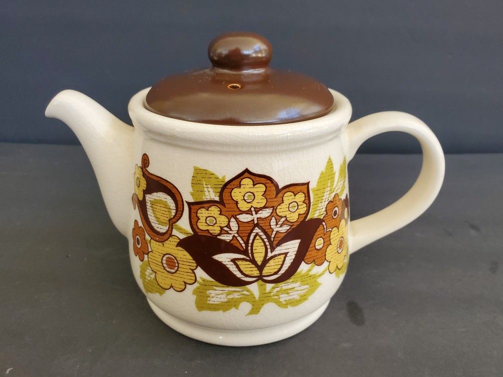 Retro Stadler Floral Ironstone Teapot