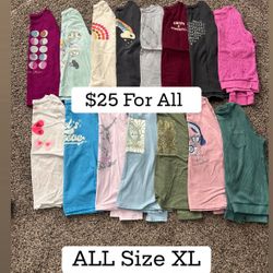 Girls Long Sleeve Shirts ( All Size XL) All For $25