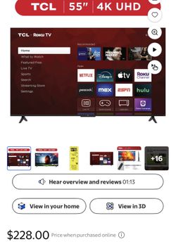 TCL 55 Inch 4K UHD