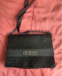 Guess Black Embossed Crossbody Bag