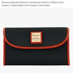 New Dooney & Bourke Women's Continental Clutch in Pebble Grain Leather