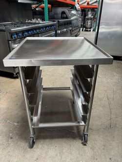 27" x 31" Stainless Steel Tray Cart Slicer Mixer Work Top Prep Table #5379
