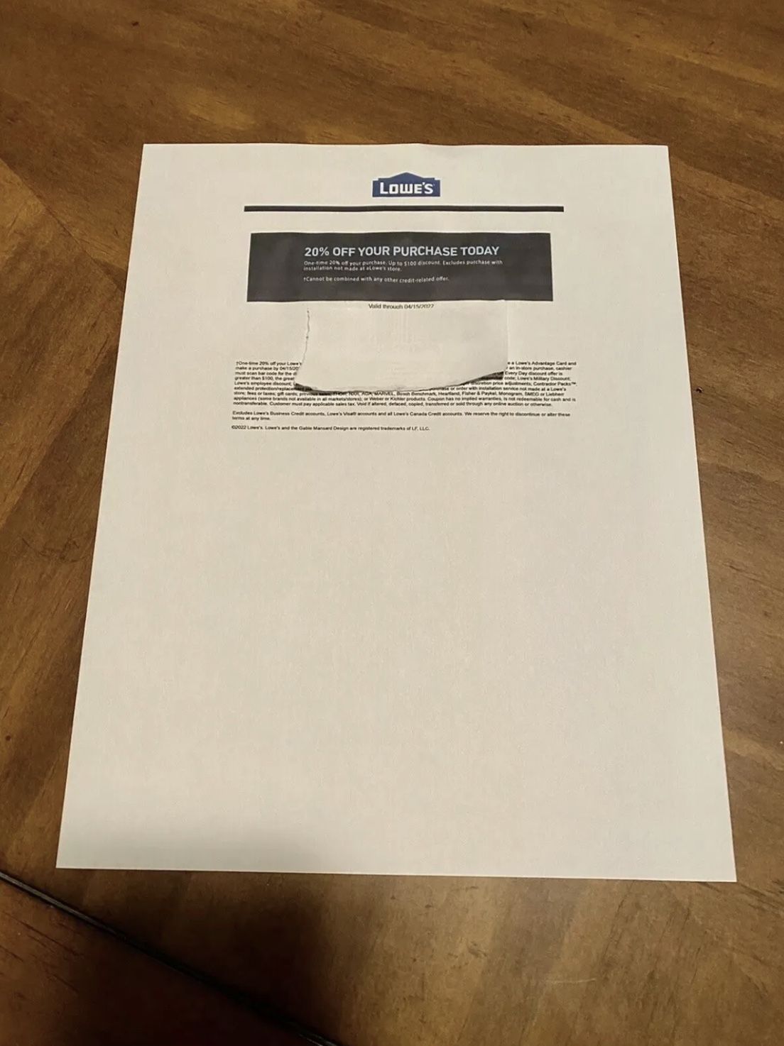 Lowes 20% Off In store & Online Must use w Lowes Card max $100Exp.9/30/22