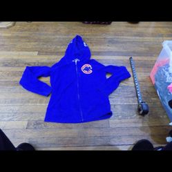 PINK Victoria’s Secret Chicago Cubs Zip Up Hoodie Women's Size Large