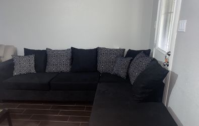 Sofa Black L Shape
