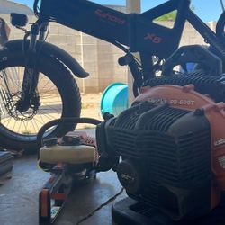 Ebike And Trimmer And Blower 