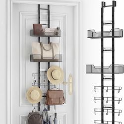 Over The Door Purse Organizer, Metal Handbag Organizer Behind Door Storage Adjustable
