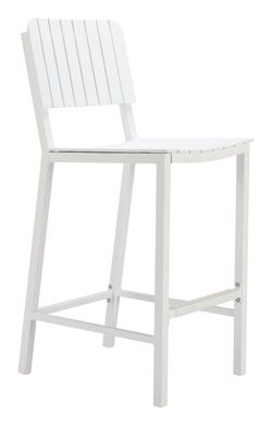 Kayu White Outdoor Barstool