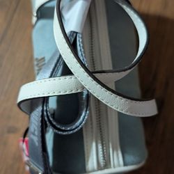 Mini barrel tote bag with crossbody