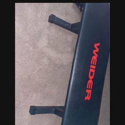 Weider Flat Bench Sewn Vinyl Seat, 460 lb. Weight Limit