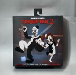NECA Terrifier 2 Ultimate Art the Clown & Little Pale Girl 7” Action Figure 2-Pk