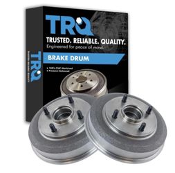 TRQ Rear Brake Drum Set Driver & Passenger Side Compatible With 2000-2008