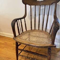 Vintage Cane Desk/Dining Chair $25