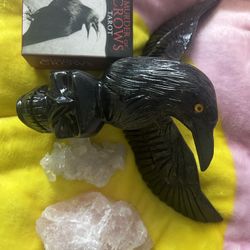 crystal crow, crystals, and tarot bundle set