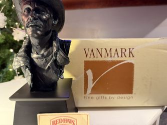 Firefighter Figurine RARE Red Hats Of Courage Bronze Trophy 1st Edition Vanmark