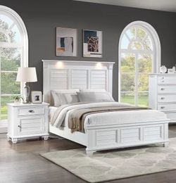 Queeen Size White Plain With Ortho Matres.colchon!!!