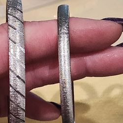 Monet Vintage Silver Braclets (2)