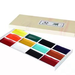 Yasutomo® Small Traditional Authentic Japanese Ganzai Watercolor Set