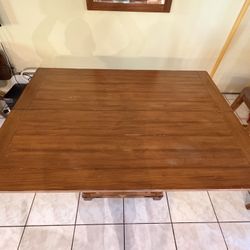 High-top Dining Room Table with butterfly leaf and 8 chairs