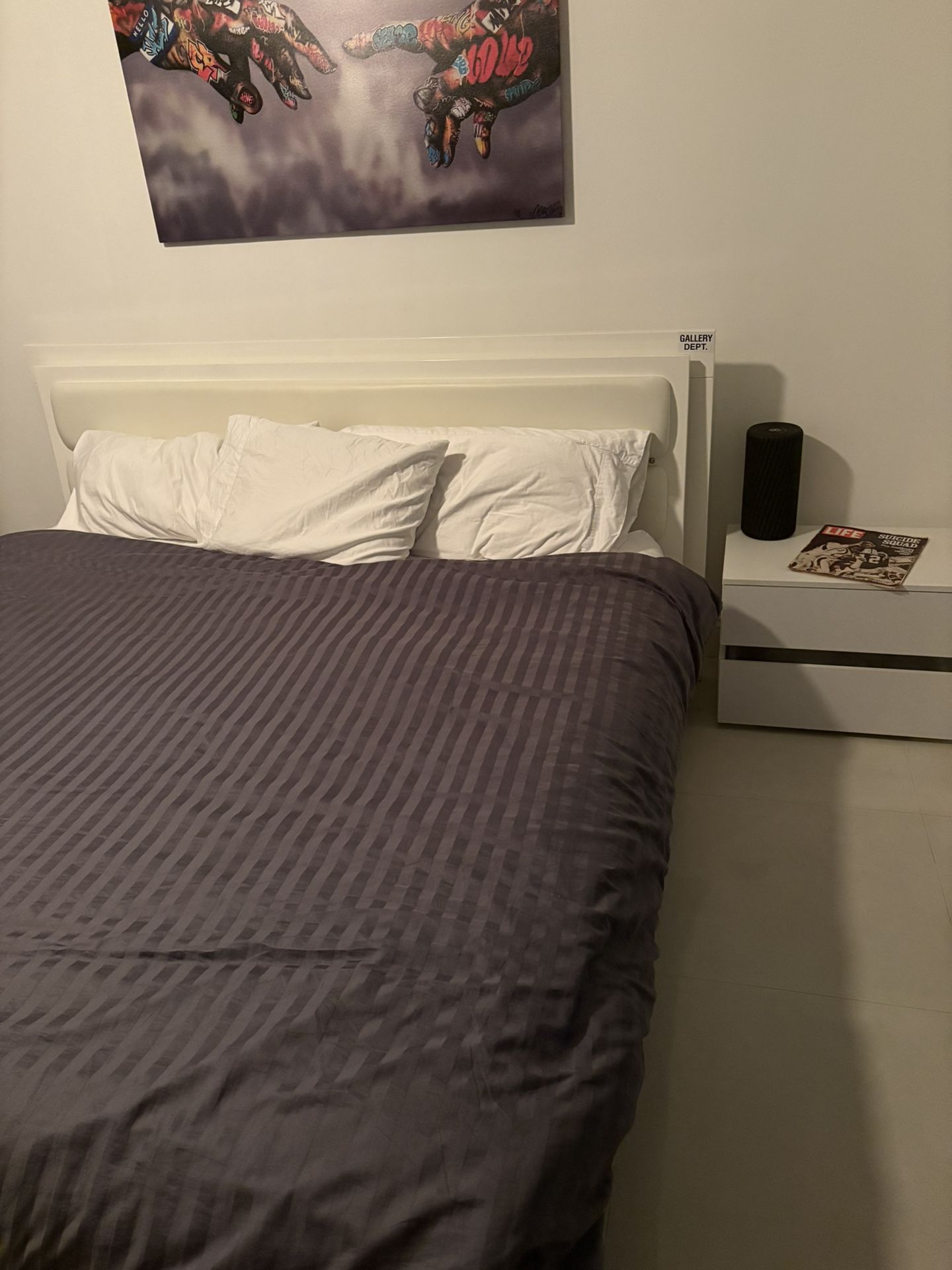 Cal King Bed Frame & Mattress