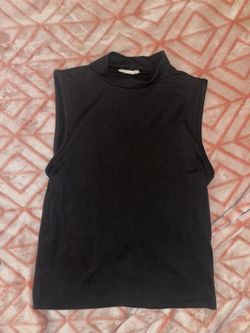 Black Strapless Turtle Neck