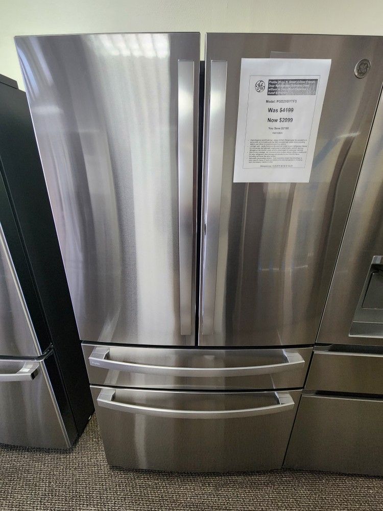 Profile 29 cu. ft. Smart 4-Door French-Door Refrigerator Stainless Steel w/Door in Door Dual-Dispense AutoFill Pitcher