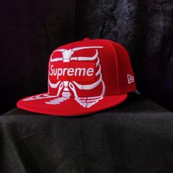 Supreme - " Bones Box Logo " New Era Fitted Hat