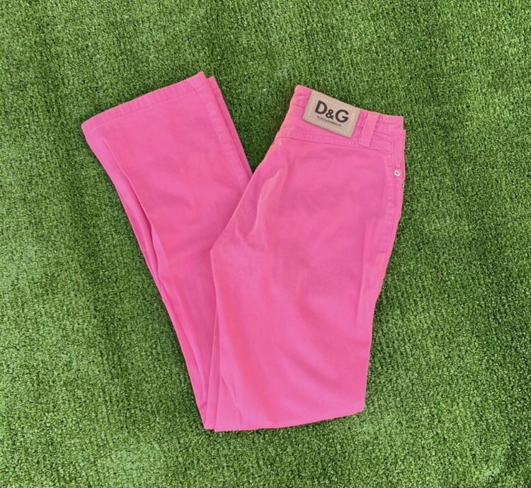 Vintage Dolce & Gabbana Pink Straight Leg Pants-W28
