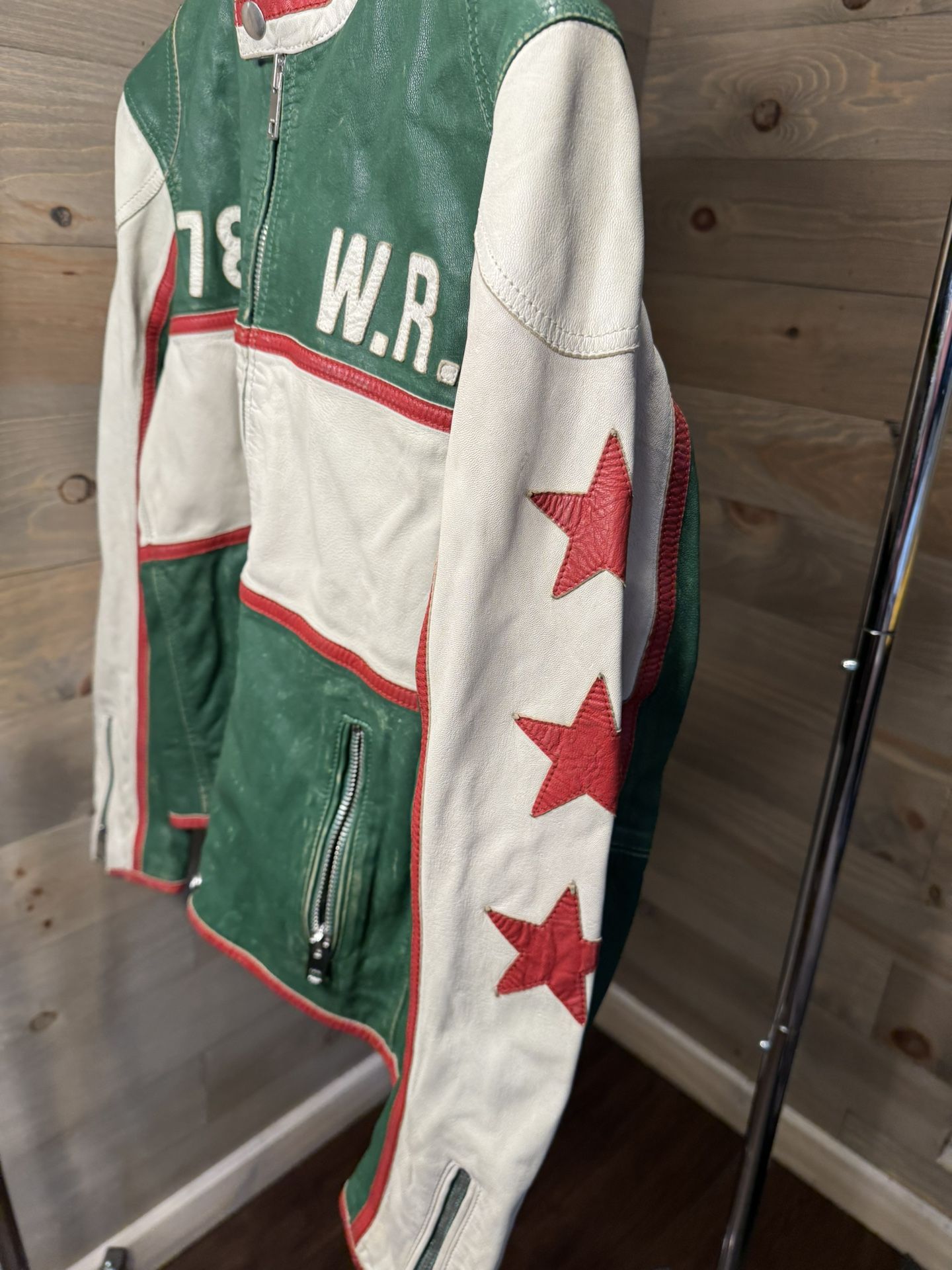 Vintage Diesel Wolf Rule Leather Moto Jacket M for Sale in Ruston 