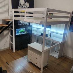 Full Bunk Bed With Desk And Dresser