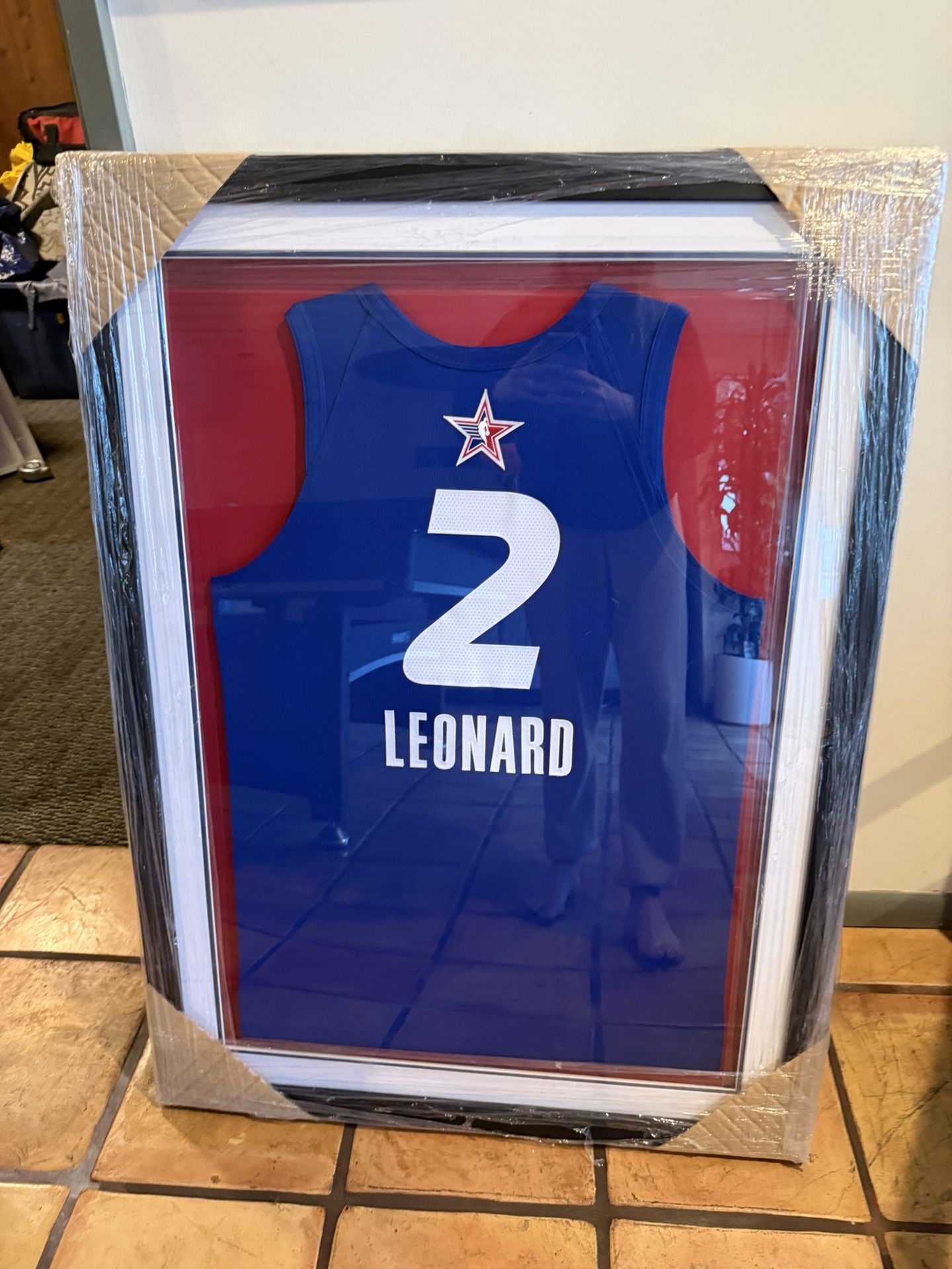 Authentic Kawhi Leonard Jersey Framed