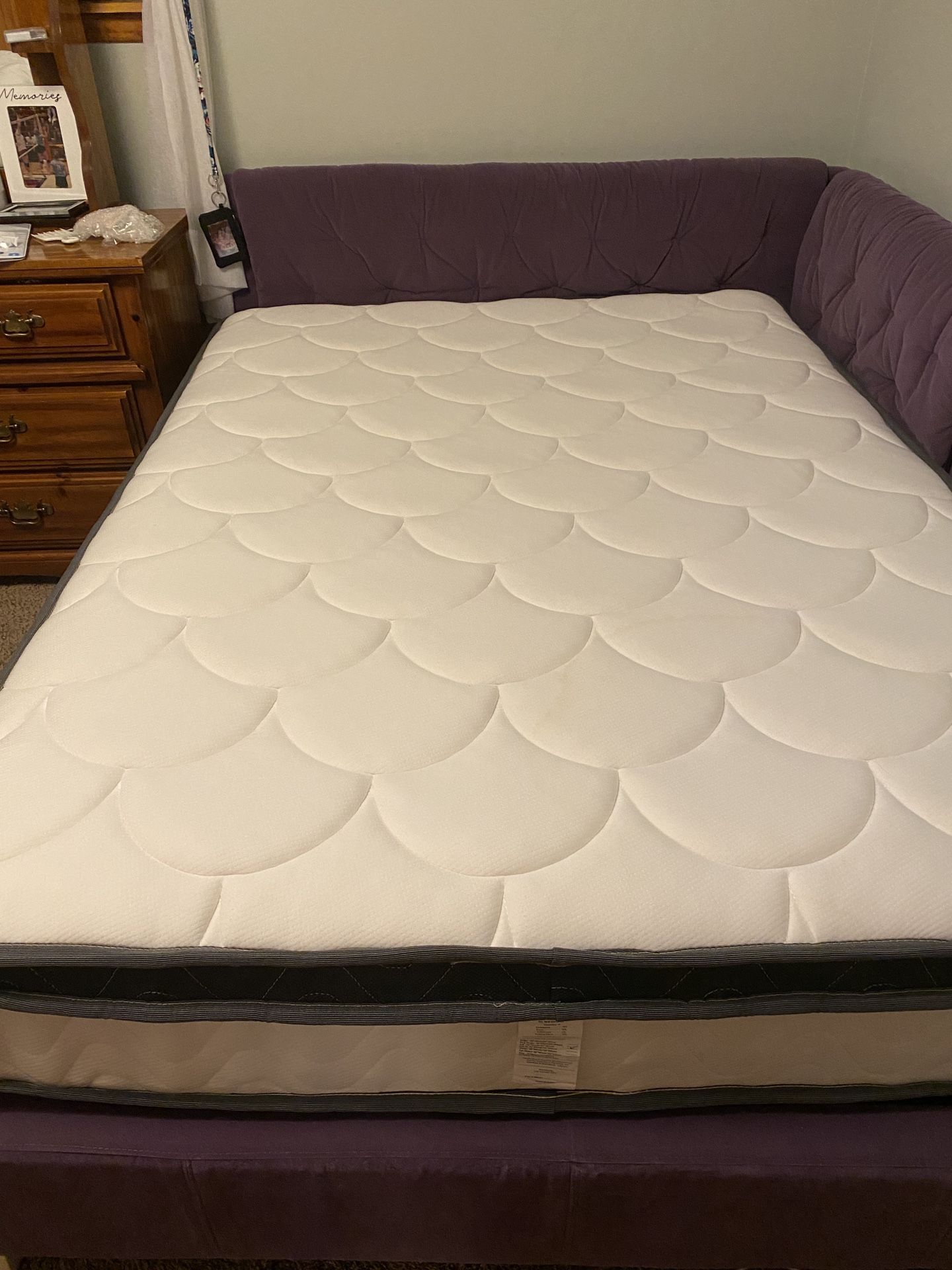 Full Purple Corner bed with Mattress